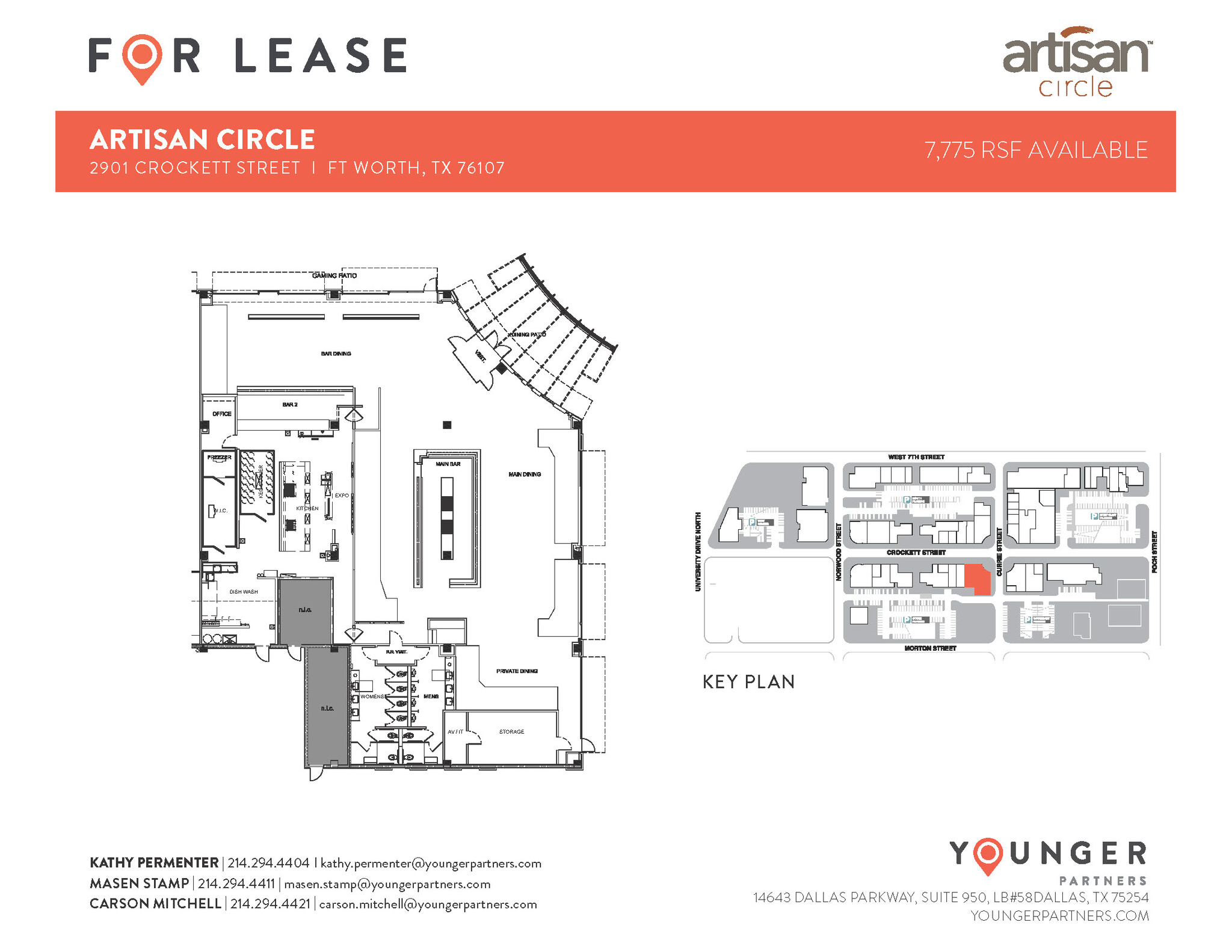 2973 W 7th St, Fort Worth, TX à louer Plan d’étage– Image 1 sur 6