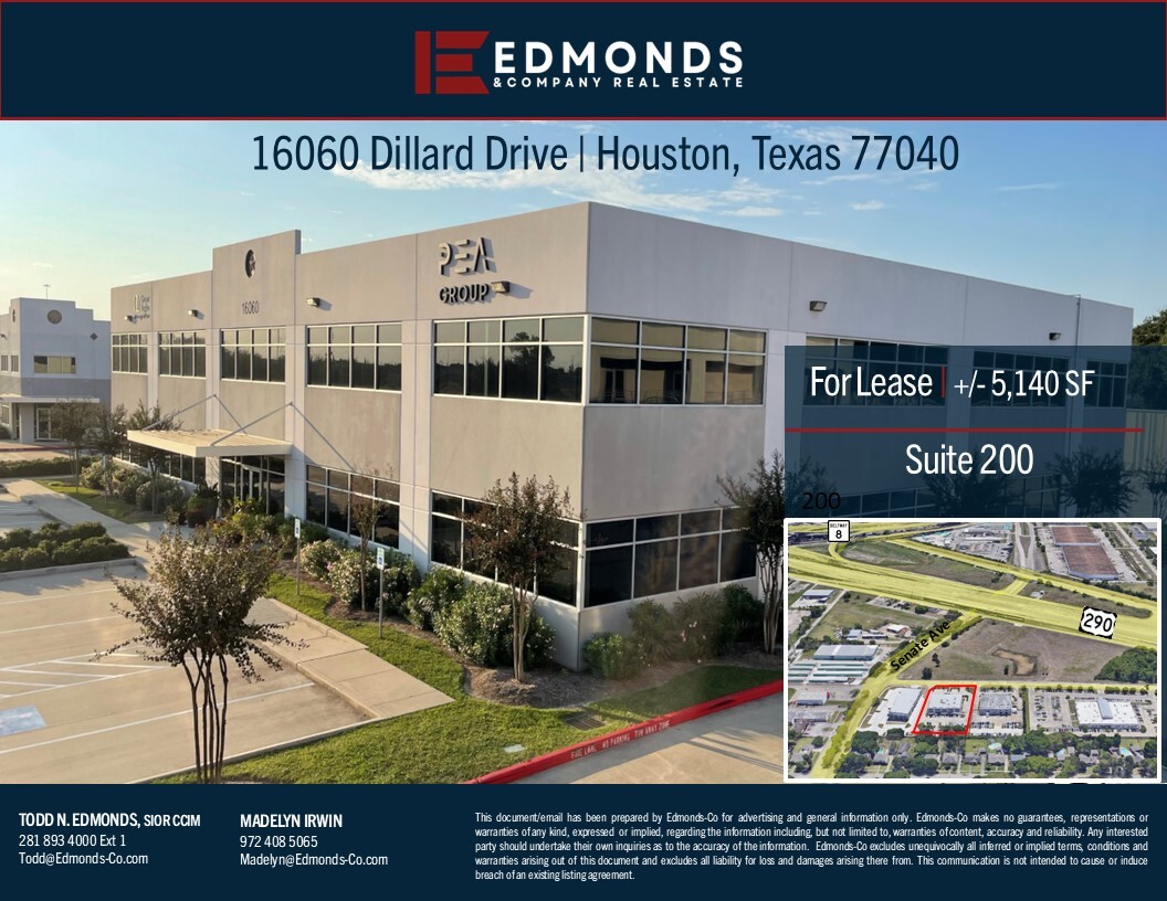 16060 Dillard Dr, Jersey Village, TX à louer Photo de l’immeuble– Image 1 sur 12