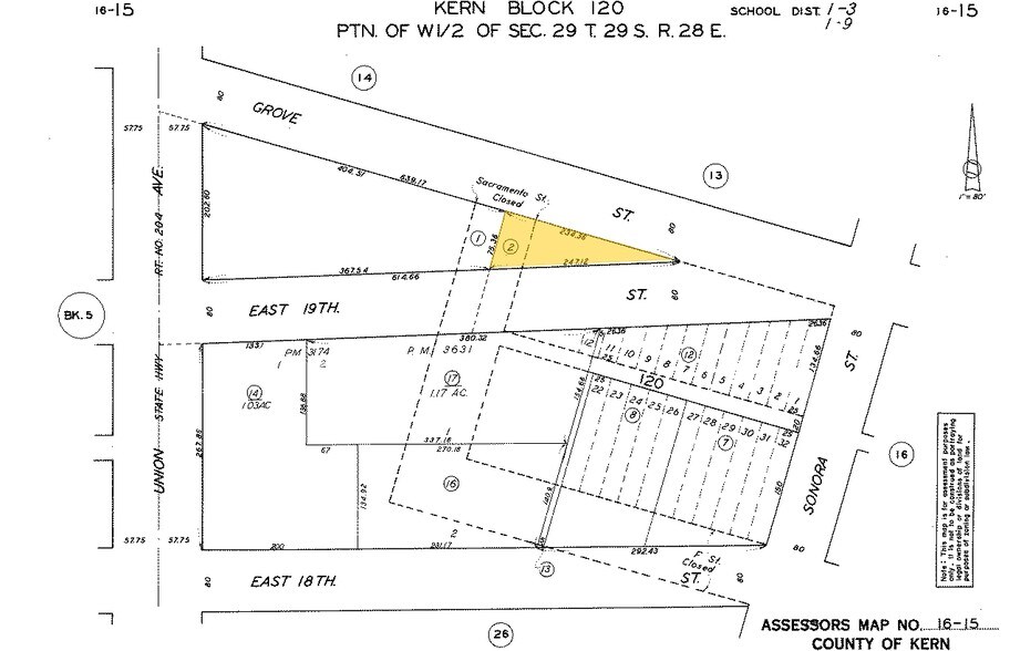 200 E 19th St, Bakersfield, CA à vendre - Plan cadastral – Image 2 sur 26