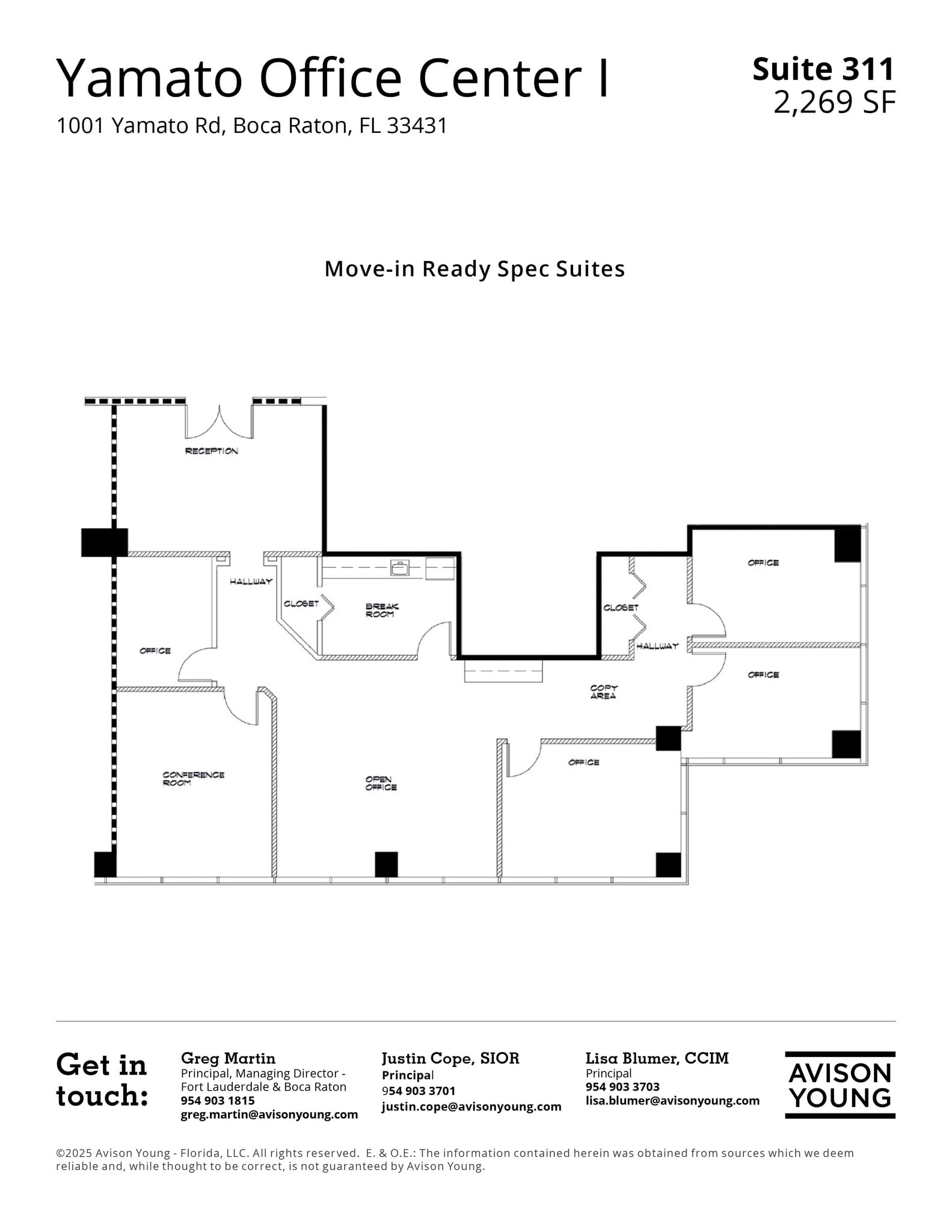 999-1001 W Yamato Rd, Boca Raton, FL à louer Plan d’étage– Image 1 sur 1