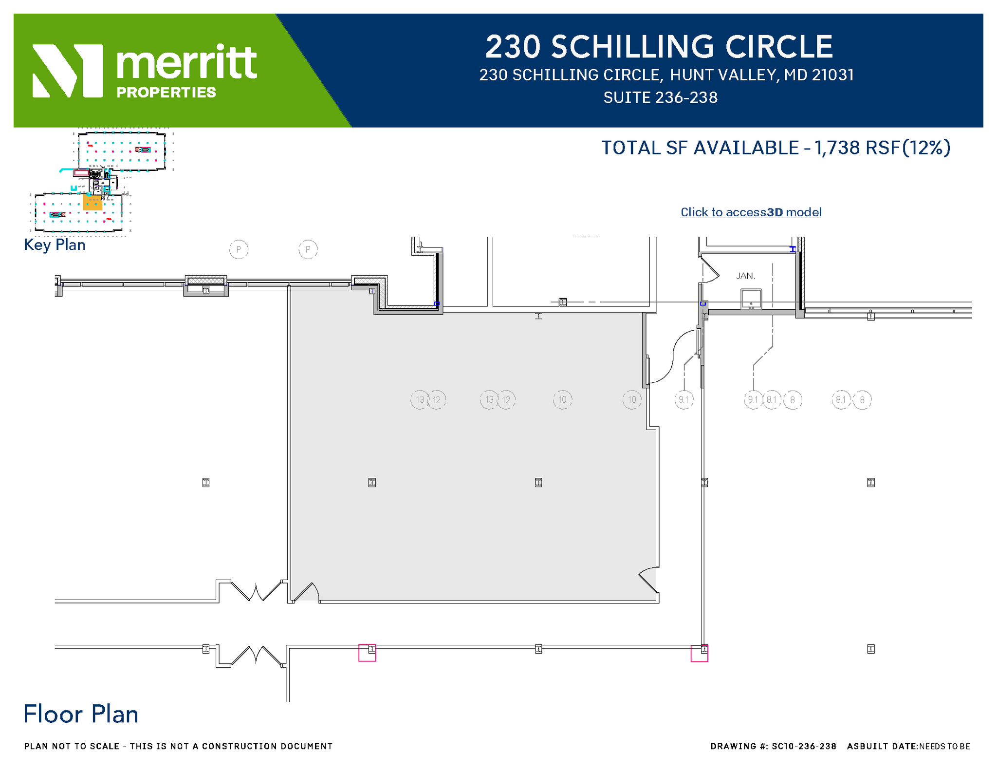 215 Schilling Cir, Hunt Valley, MD à louer Plan d’étage– Image 1 sur 1