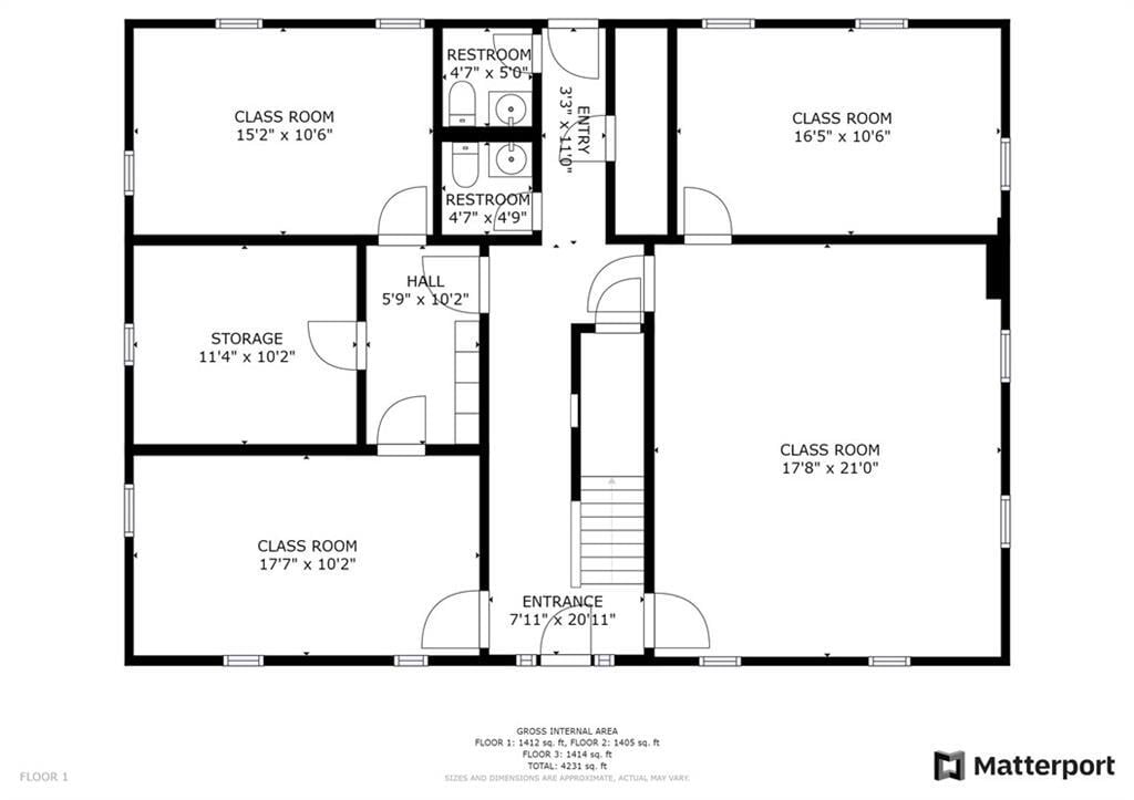 575 Colonial Park Dr, Roswell, GA à louer Plan d’étage– Image 1 sur 1