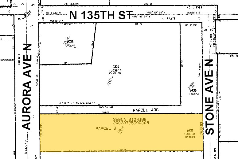 13240 Aurora Ave N, Seattle, WA à louer - Plan cadastral – Image 2 sur 4