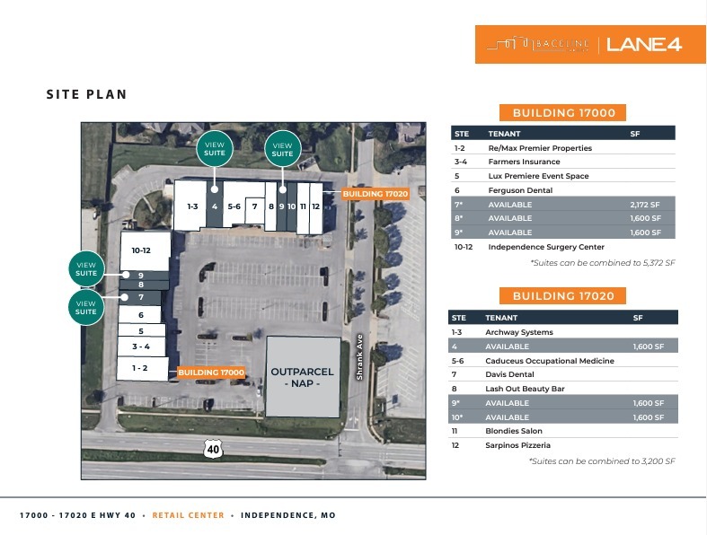 17000 E 40 Hwy, Independence, MO à louer Plan d’étage– Image 1 sur 1