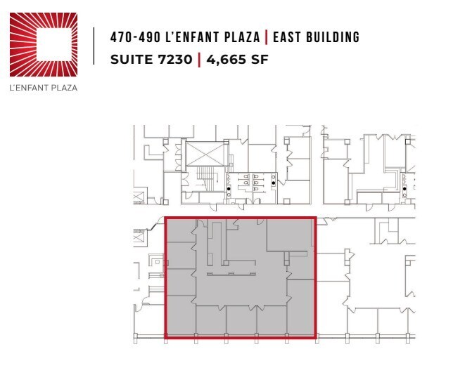 470-490 L'Enfant Plz SW, Washington, DC à louer Plan d’étage– Image 1 sur 1