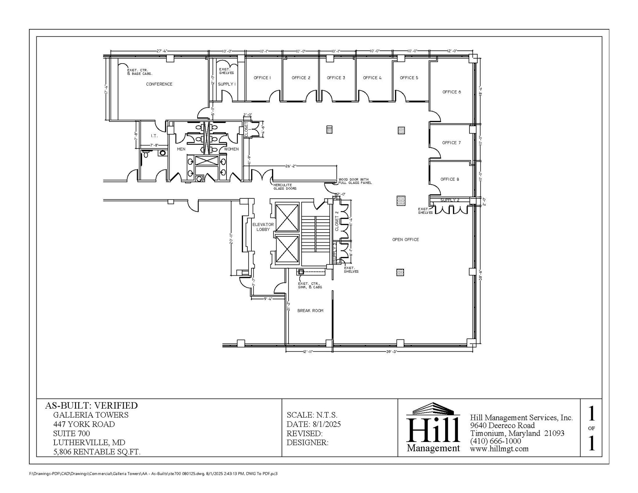1447 York Rd, Lutherville, MD à louer Plan d’étage– Image 1 sur 1