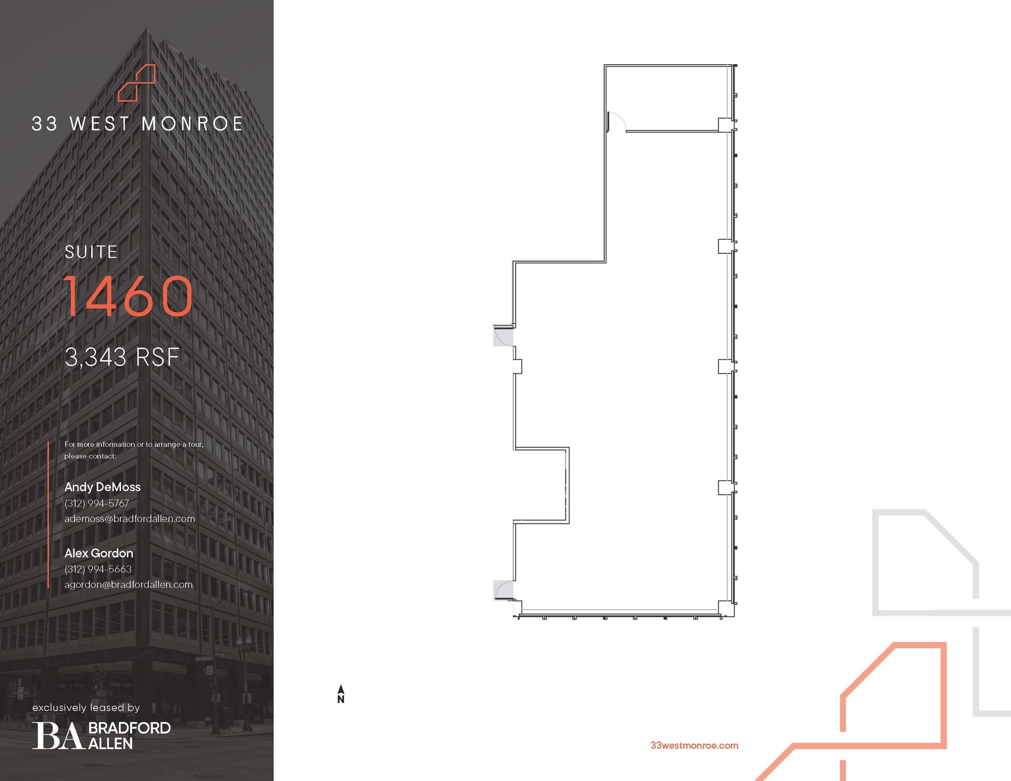 33 W Monroe St, Chicago, IL à louer Plan d’étage– Image 1 sur 2