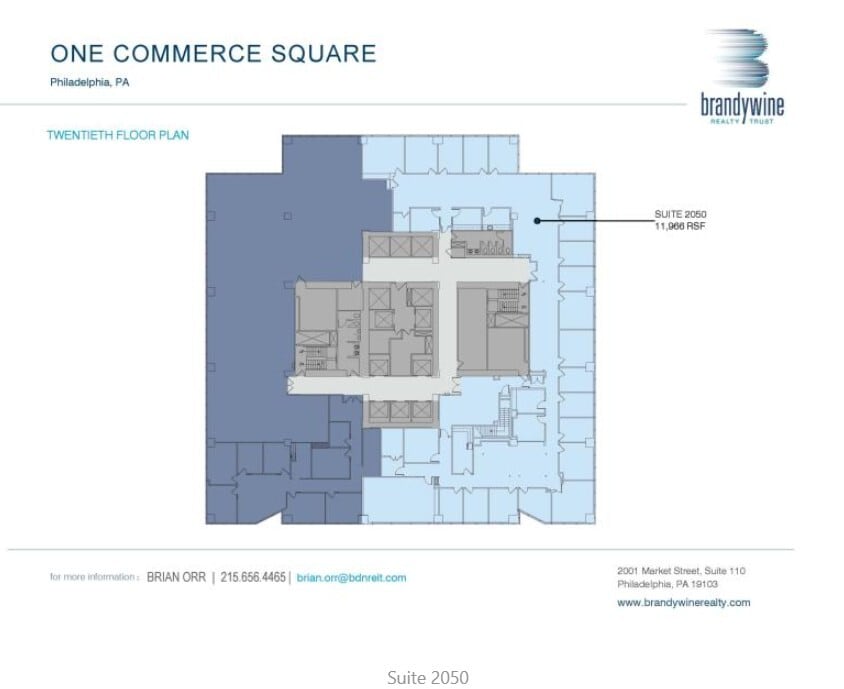 2001 Market St, Philadelphia, PA à louer Plan d’étage– Image 1 sur 1