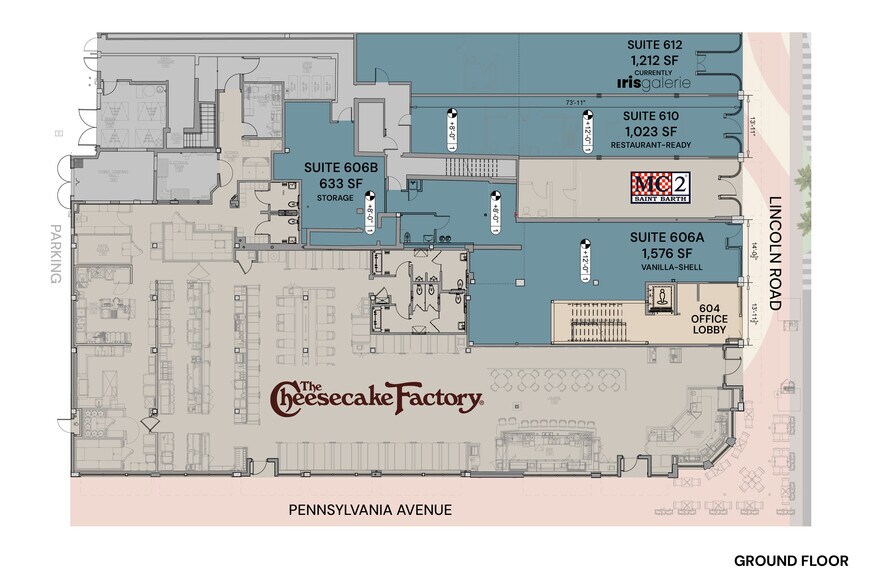 600-612 Lincoln Rd, Miami Beach, FL à louer - Plan d’étage – Image 3 sur 5
