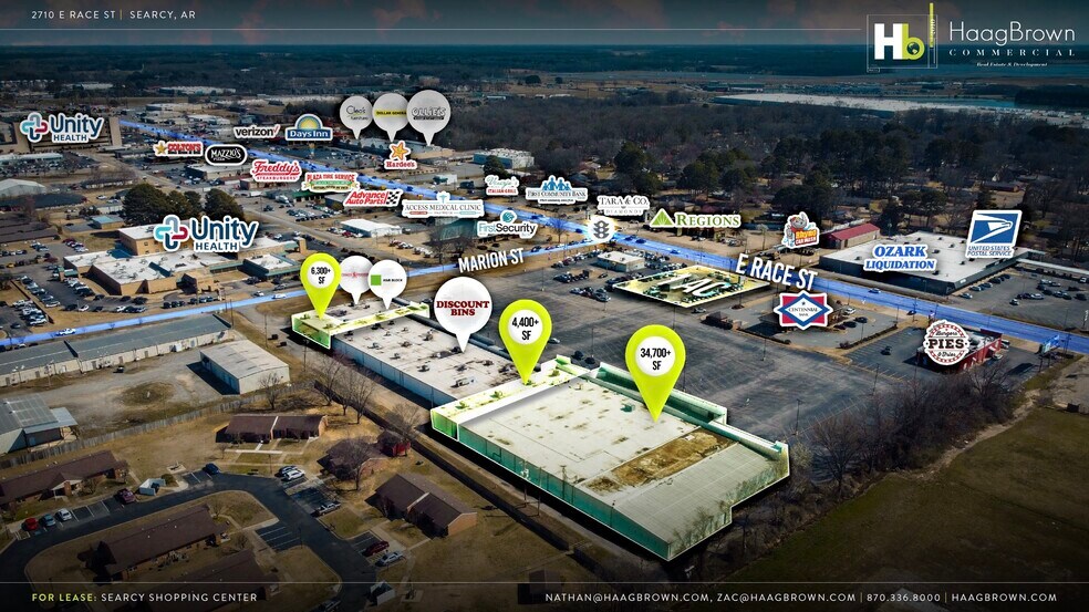 2702 E Race Ave, Searcy, AR à louer - Aérien – Image 3 sur 4