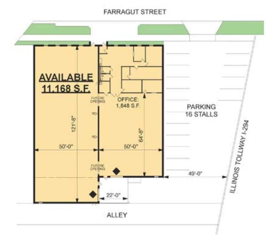 9742 W Foster Ave, Rosemont, IL à louer Plan d’étage– Image 1 sur 1