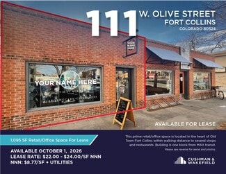 Plus de détails pour 111 W Olive St, Fort Collins, CO - Local commercial à louer