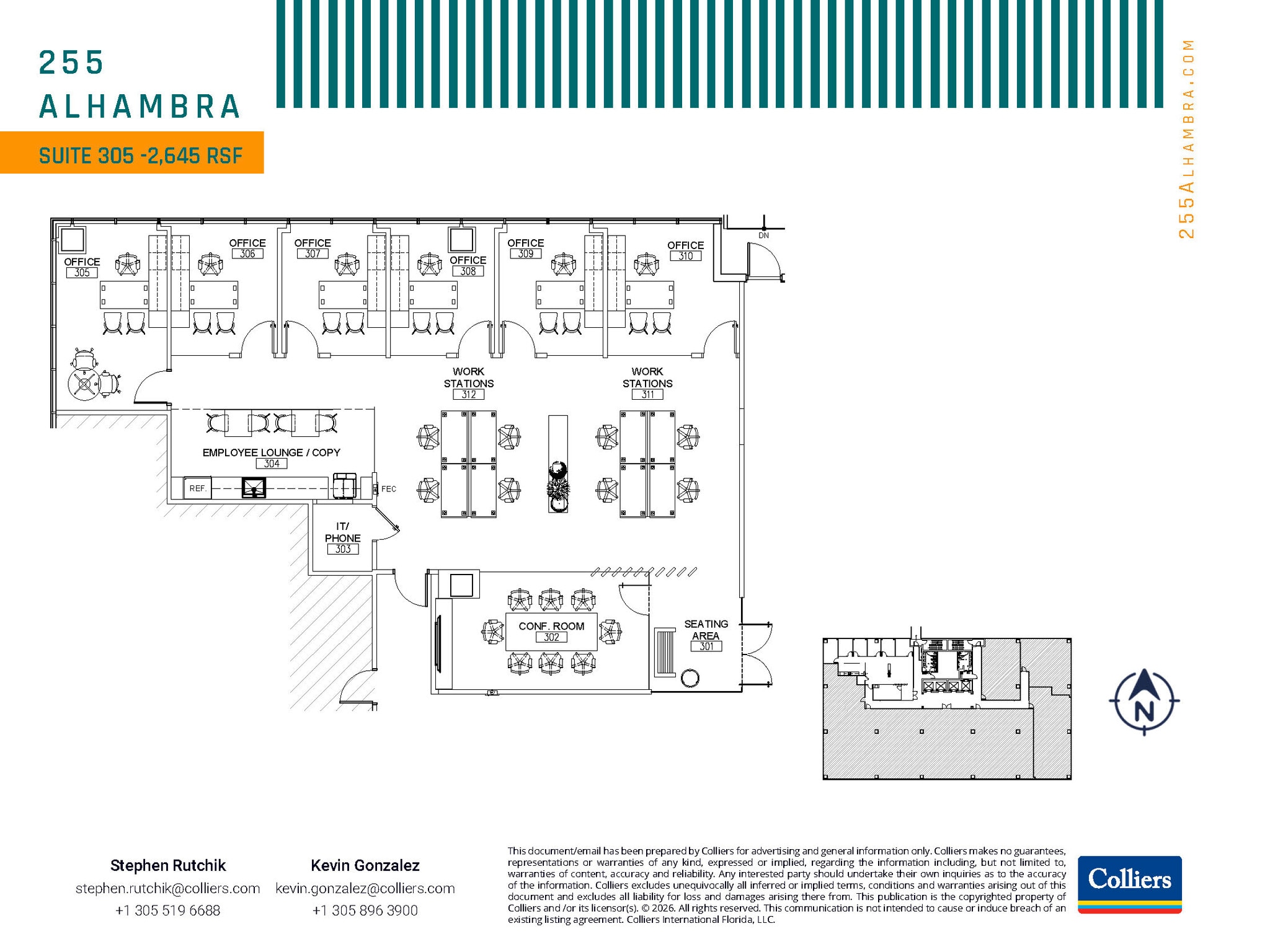 255 Alhambra Cir, Coral Gables, FL à louer Plan d’étage– Image 1 sur 1