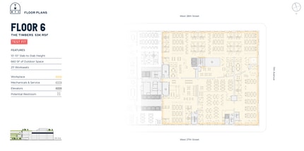 271 11th Ave, New York, NY à louer Plan d’étage– Image 2 sur 2