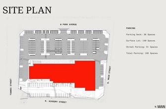 505 N Main St, Greenville, SC à louer Plan de site– Image 2 sur 2