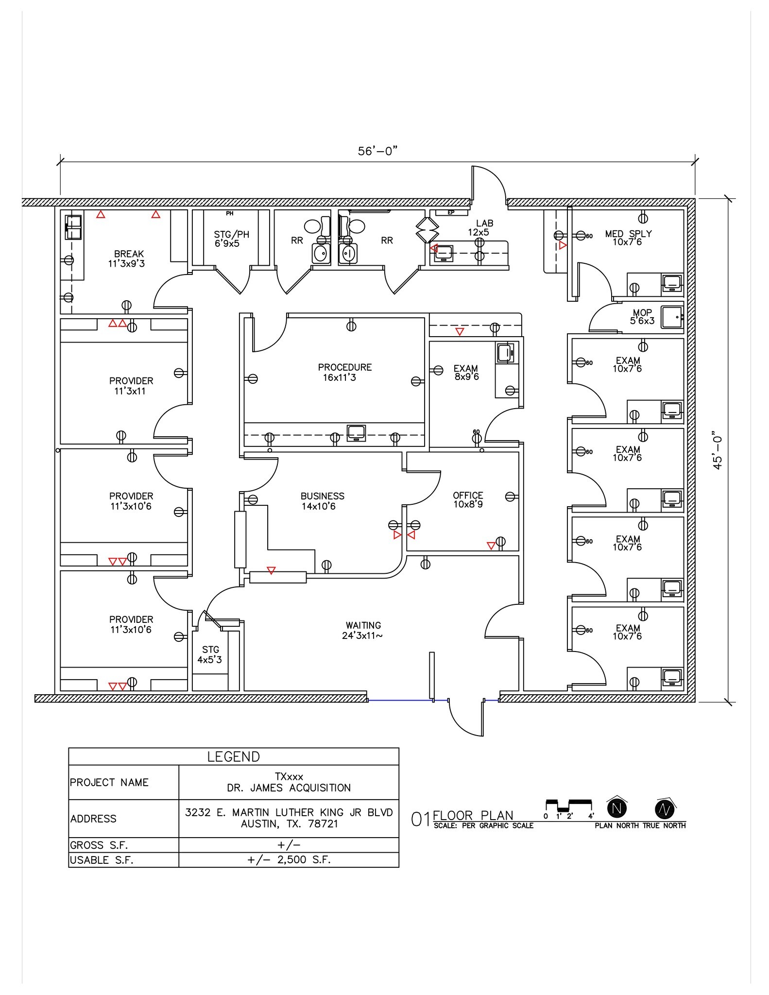 3230-3232 E Martin Luther King Jr Blvd, Austin, TX à louer Plan de site– Image 1 sur 1