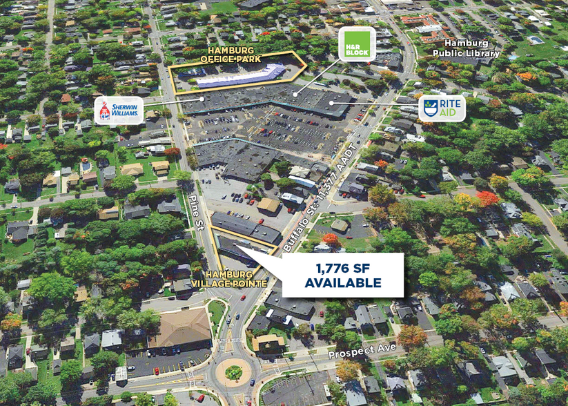 219 Buffalo St, Hamburg, NY à louer - Aérien – Image 2 sur 3