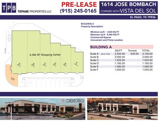 Plus de détails pour 1614 Jose Bombach dr, El Paso, TX - Local commercial à louer