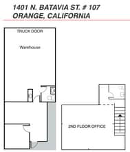 1401 N Batavia St, Orange, CA à louer Plan d’étage– Image 1 sur 1
