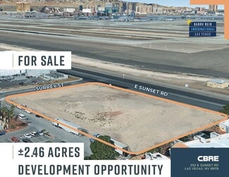 Plus de détails pour 2151 E Sunset Rd, Las Vegas, NV - Terrain à vendre