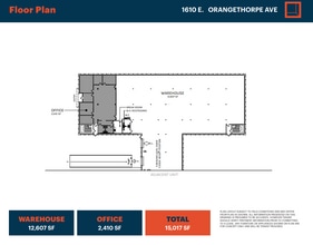 1610 E Orangethorpe Ave, Fullerton, CA à louer Plan d’étage– Image 2 sur 2