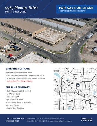 Plus de détails pour 9983 Monroe Dr, Dallas, TX - Local d'activités à louer