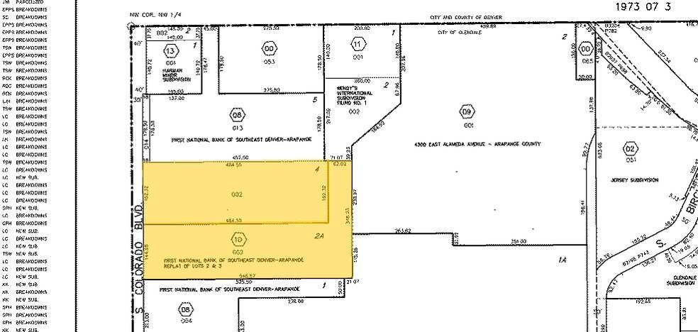 400 S Colorado Blvd, Denver, CO à louer - Plan cadastral – Image 2 sur 21