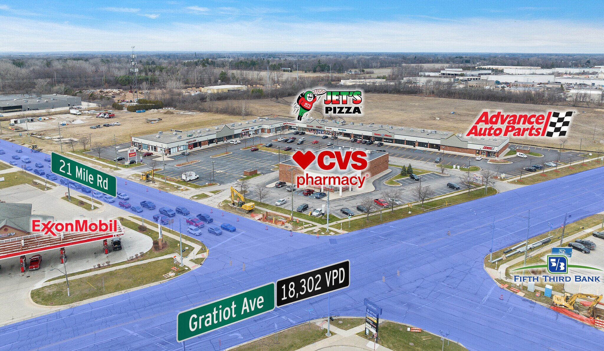 47025-47187 Gratiot Ave, Chesterfield, MI à louer Photo principale– Image 1 sur 3