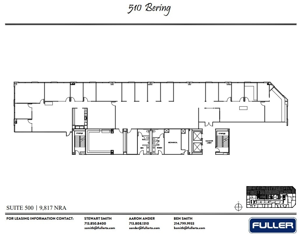 510 Bering Dr, Houston, TX à louer Plan d’étage– Image 1 sur 1