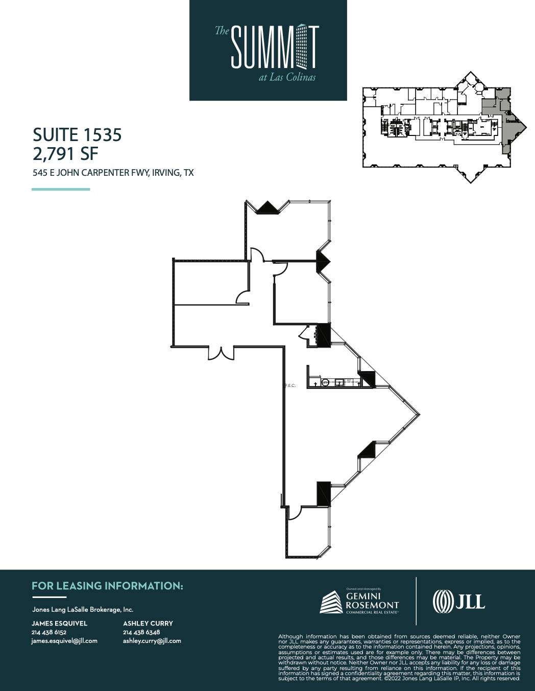545 E John Carpenter Fwy, Irving, TX à louer Plan d’étage– Image 1 sur 1