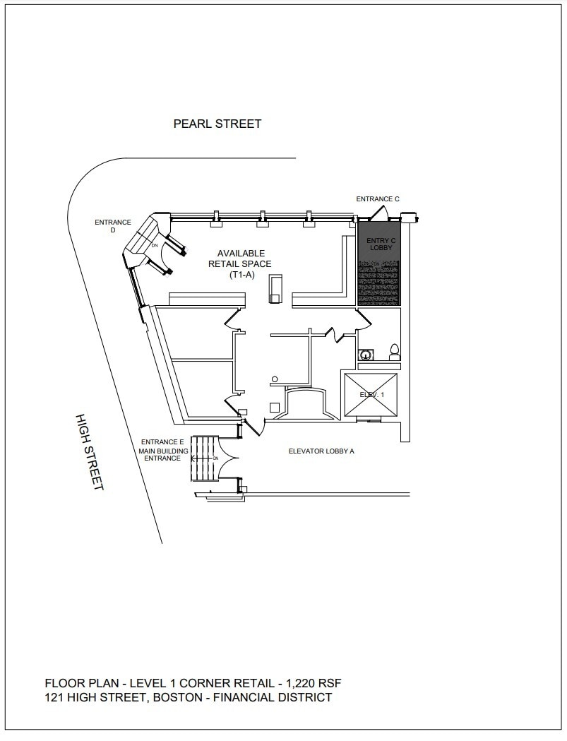121 High St, Boston, MA à louer Plan d’étage– Image 1 sur 1