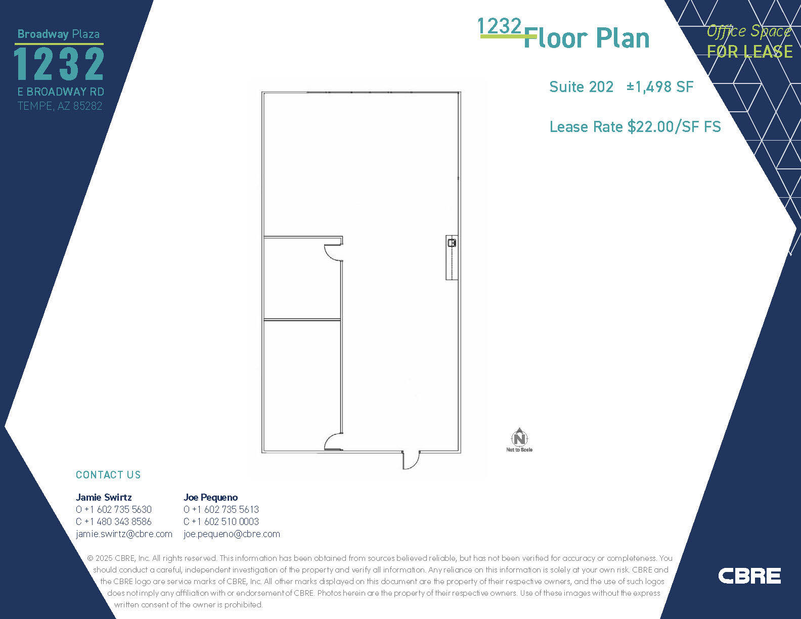 1232 E Broadway Rd, Tempe, AZ à louer Plan d’étage– Image 1 sur 1