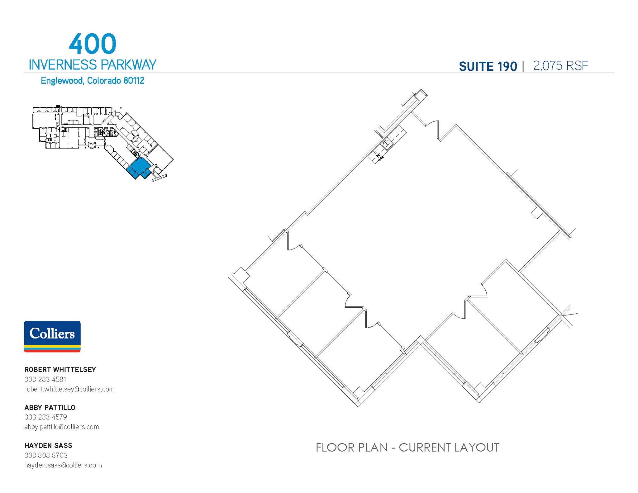 400 Inverness Pky, Englewood, CO à louer Plan d’étage– Image 1 sur 1