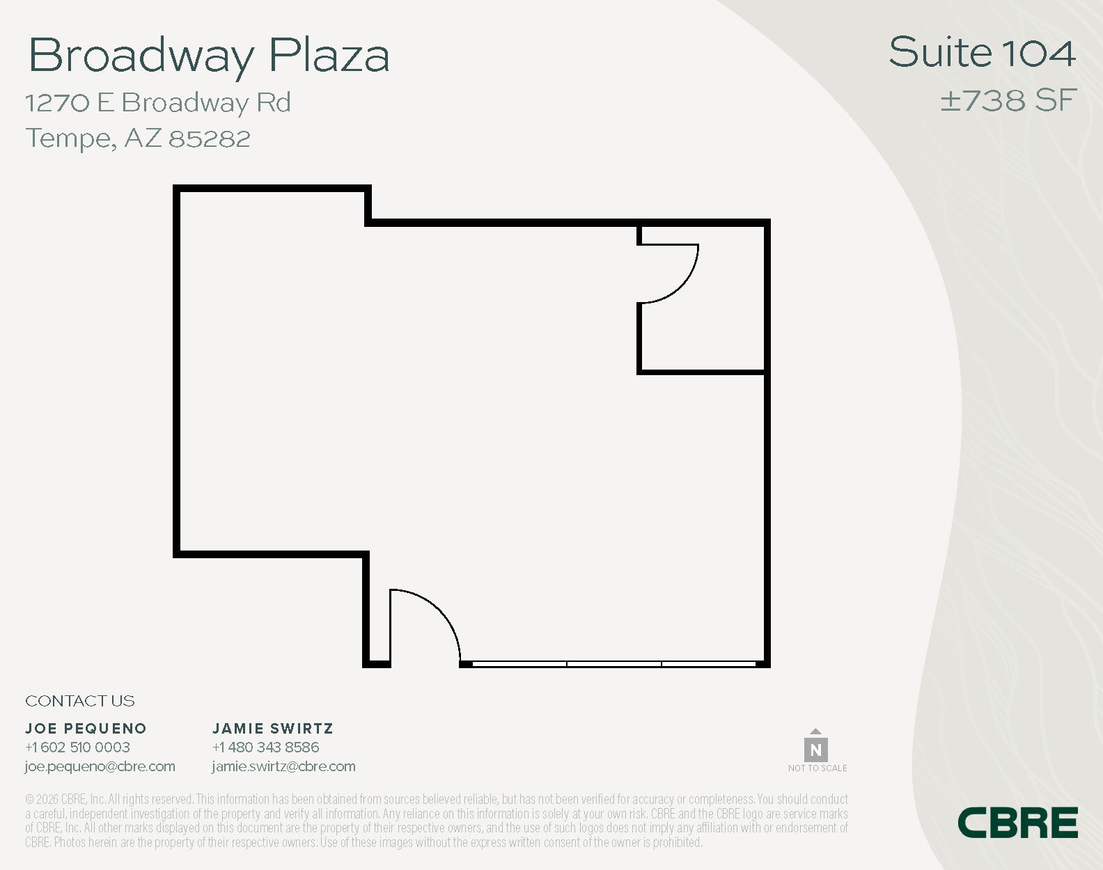 1232 E Broadway Rd, Tempe, AZ à louer Plan d’étage– Image 1 sur 1