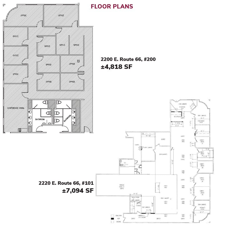 2200 E Route 66, Glendora, CA à louer Plan d’étage– Image 1 sur 1