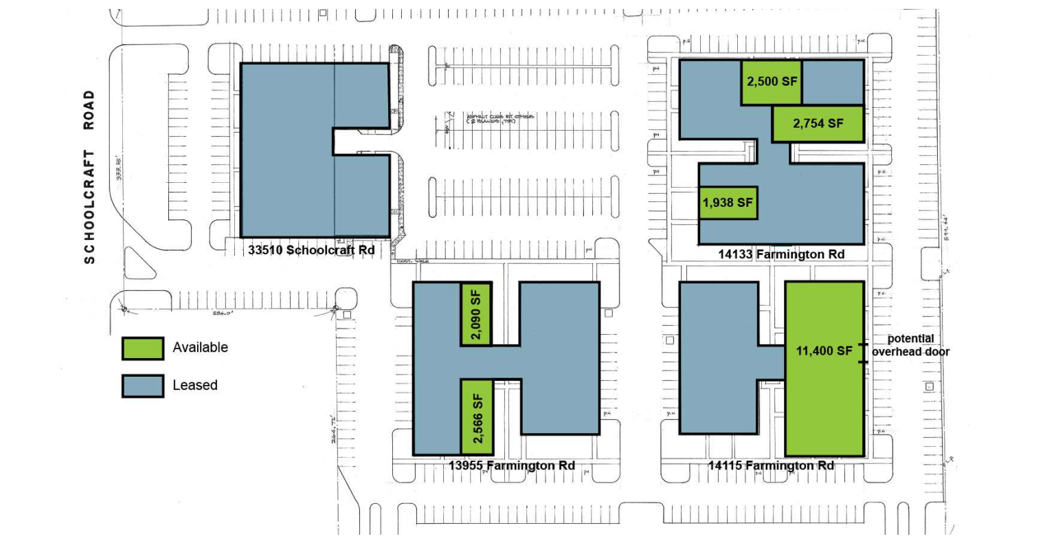 13955-13975 Farmington Rd, Livonia, MI à louer Plan de site– Image 1 sur 1