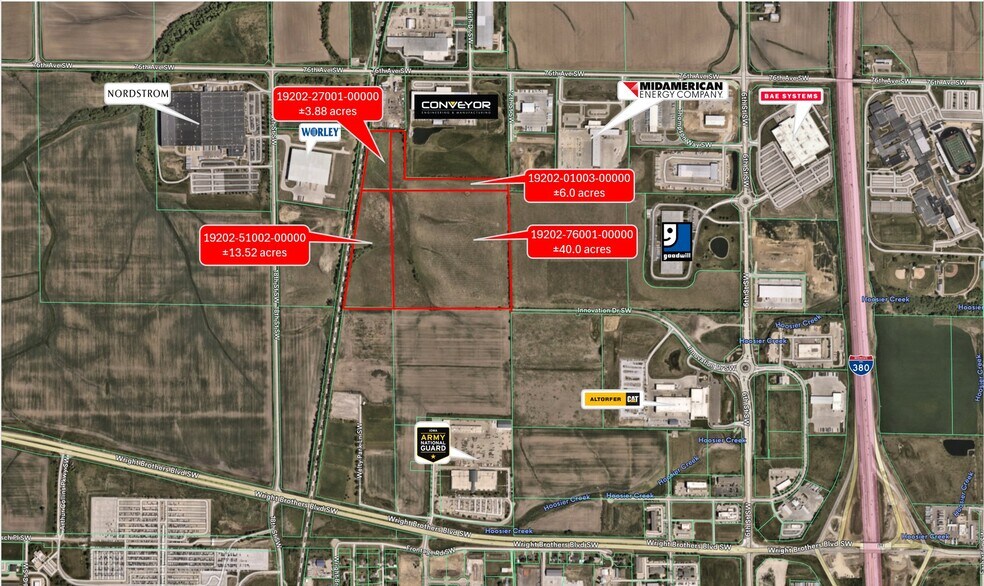 Lot 8 Innovation Dr, Cedar Rapids, IA à vendre - Aérien – Image 2 sur 2