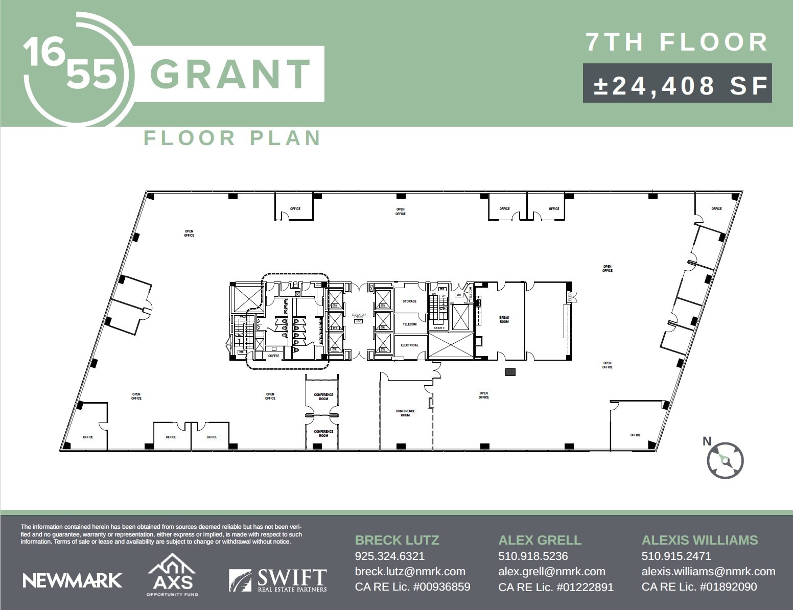 1655 Grant St, Concord, CA à louer Plan d’étage– Image 1 sur 1