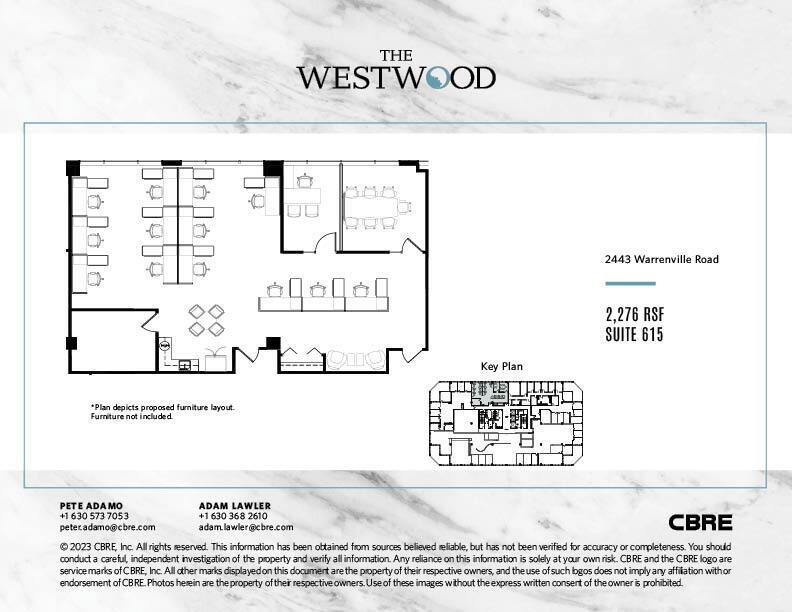 2443 Warrenville Rd, Lisle, IL à louer Plan d’étage– Image 1 sur 1