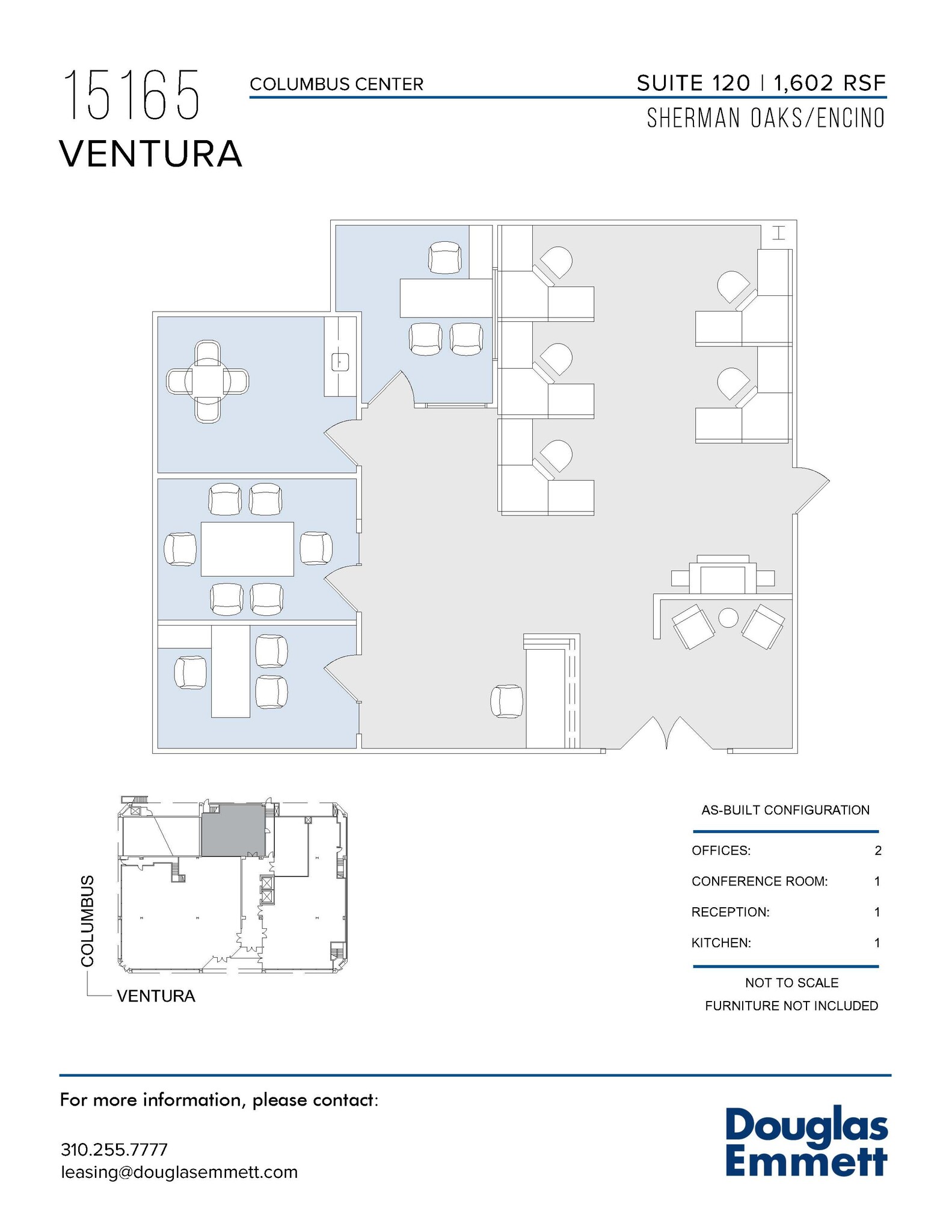 15165 Ventura Blvd, Sherman Oaks, CA à louer Plan d’étage– Image 1 sur 1