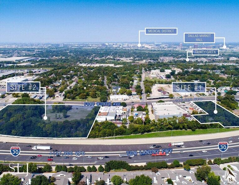 Fort Worth Ave portefeuille de 2 biens à vendre sur LoopNet.fr - Aérien – Image 2 sur 11