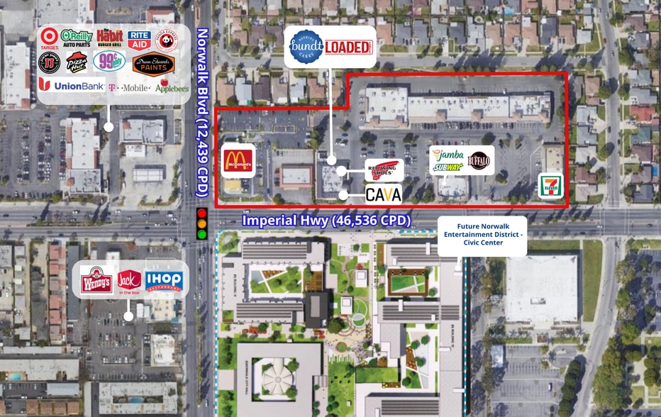 12241-12351 Imperial Hwy, Norwalk, CA à louer - Photo principale – Image 1 sur 6