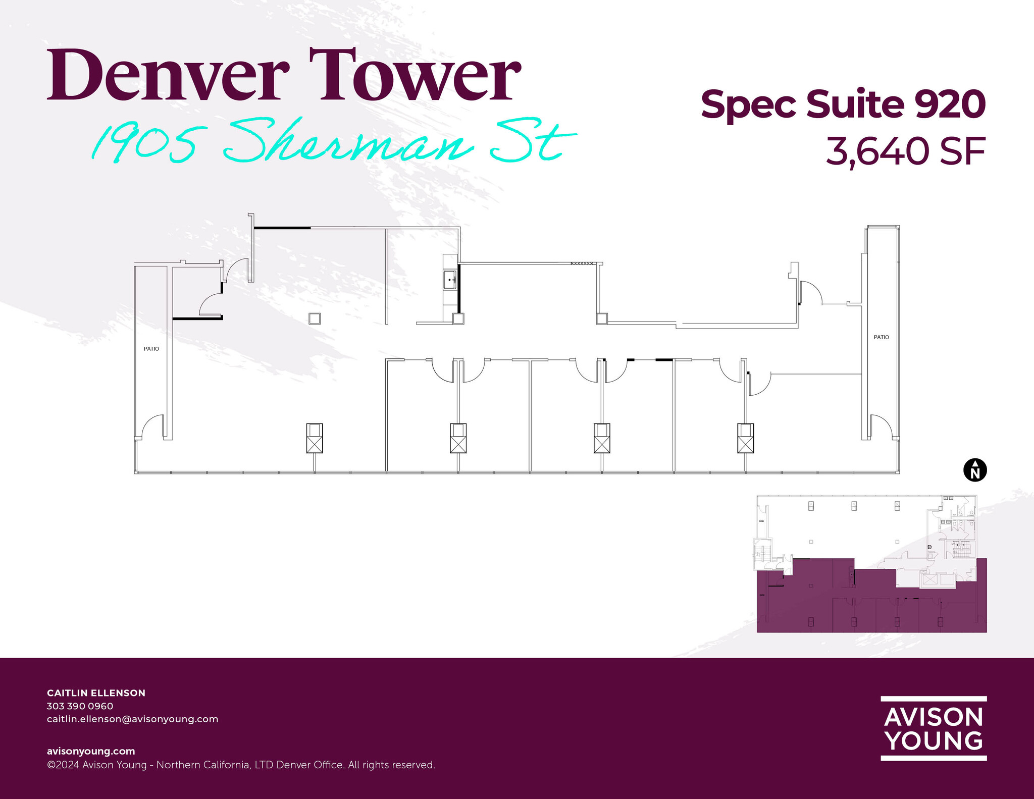 1905 Sherman St, Denver, CO à louer Plan d’étage– Image 1 sur 6