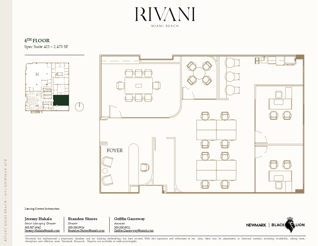 1691 Michigan Ave, Miami Beach, FL à louer Plan d’étage– Image 1 sur 1