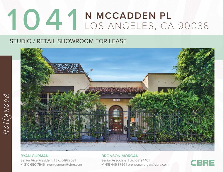 1041 N McCadden Pl, Los Angeles, CA à louer - Photo de l’immeuble – Image 1 sur 17