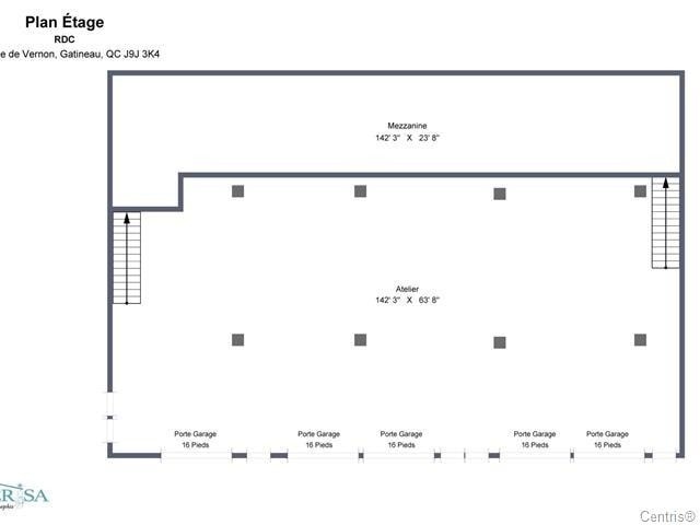 555-575 Rue de Vernon, Gatineau, QC à louer Plan d’étage– Image 1 sur 5
