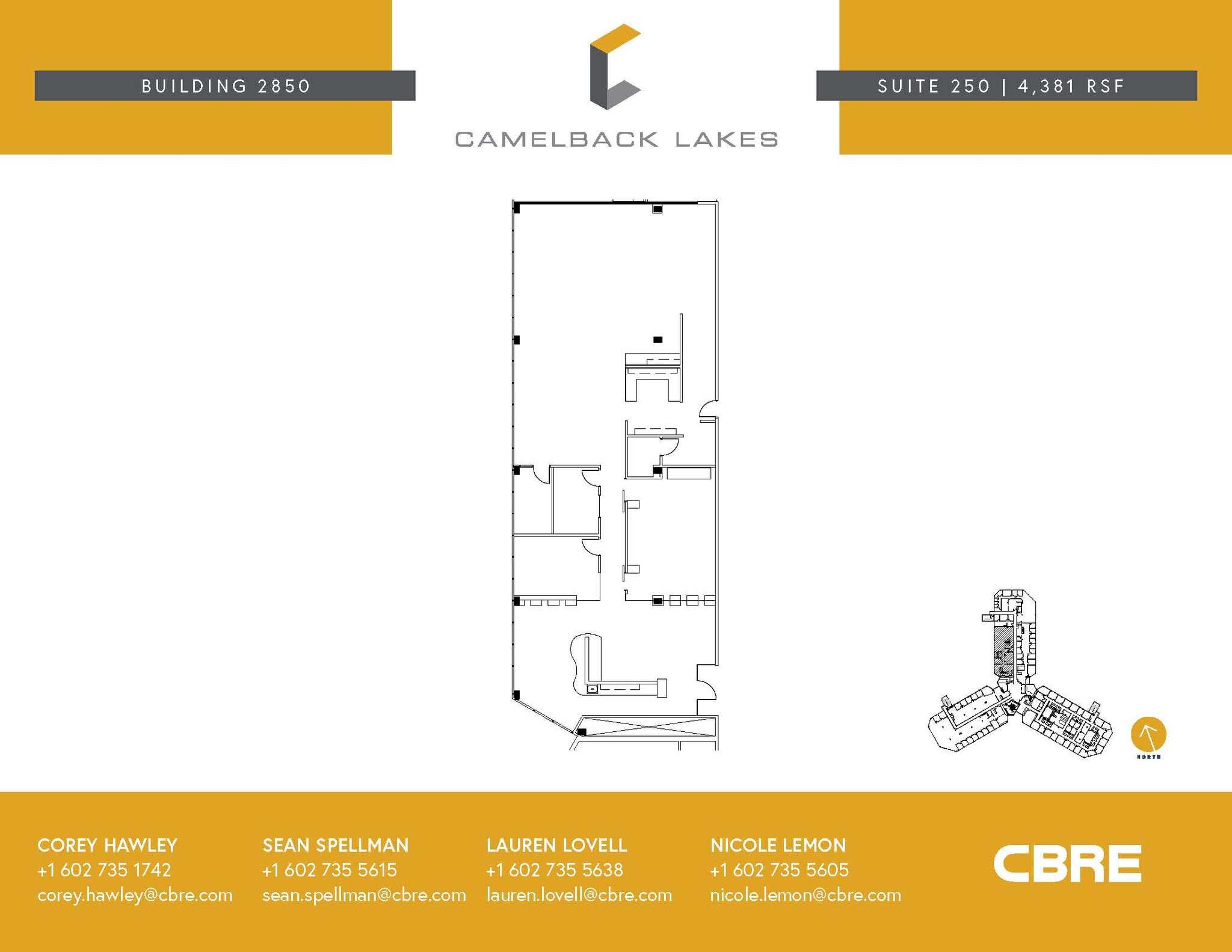 2850 E Camelback Rd, Phoenix, AZ à louer Plan d’étage– Image 1 sur 1