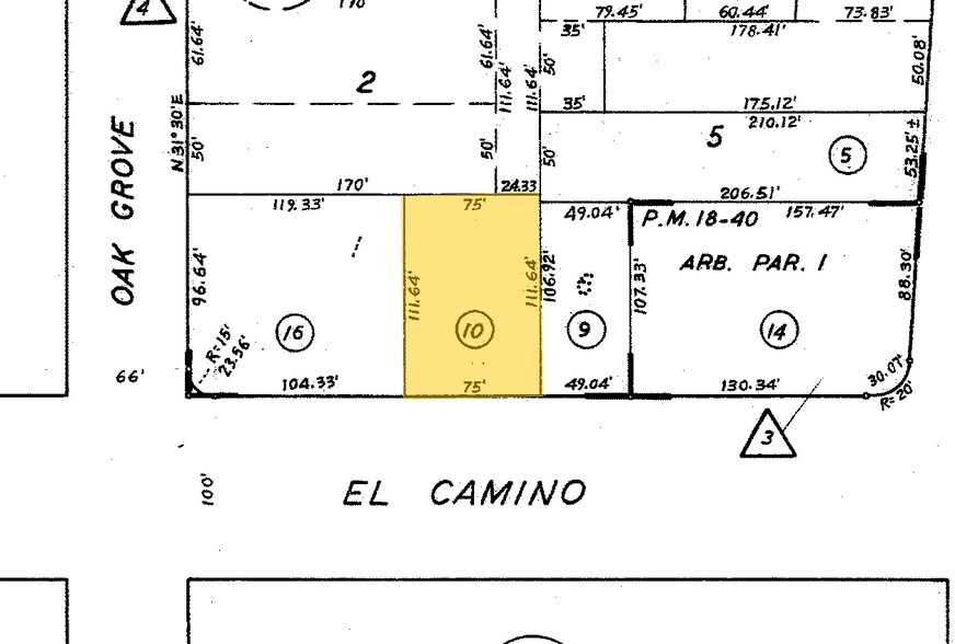 556-558 Santa Cruz Ave, Menlo Park, CA à louer - Plan cadastral – Image 2 sur 3