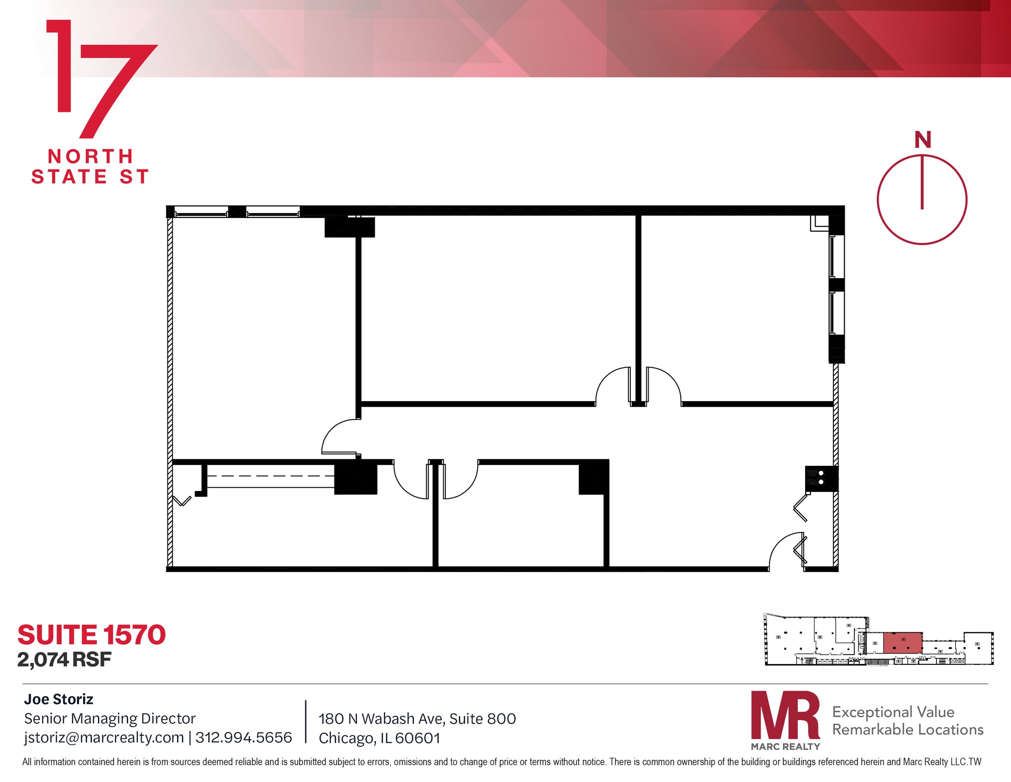 17 N State St, Chicago, IL à louer Plan d’étage– Image 1 sur 1