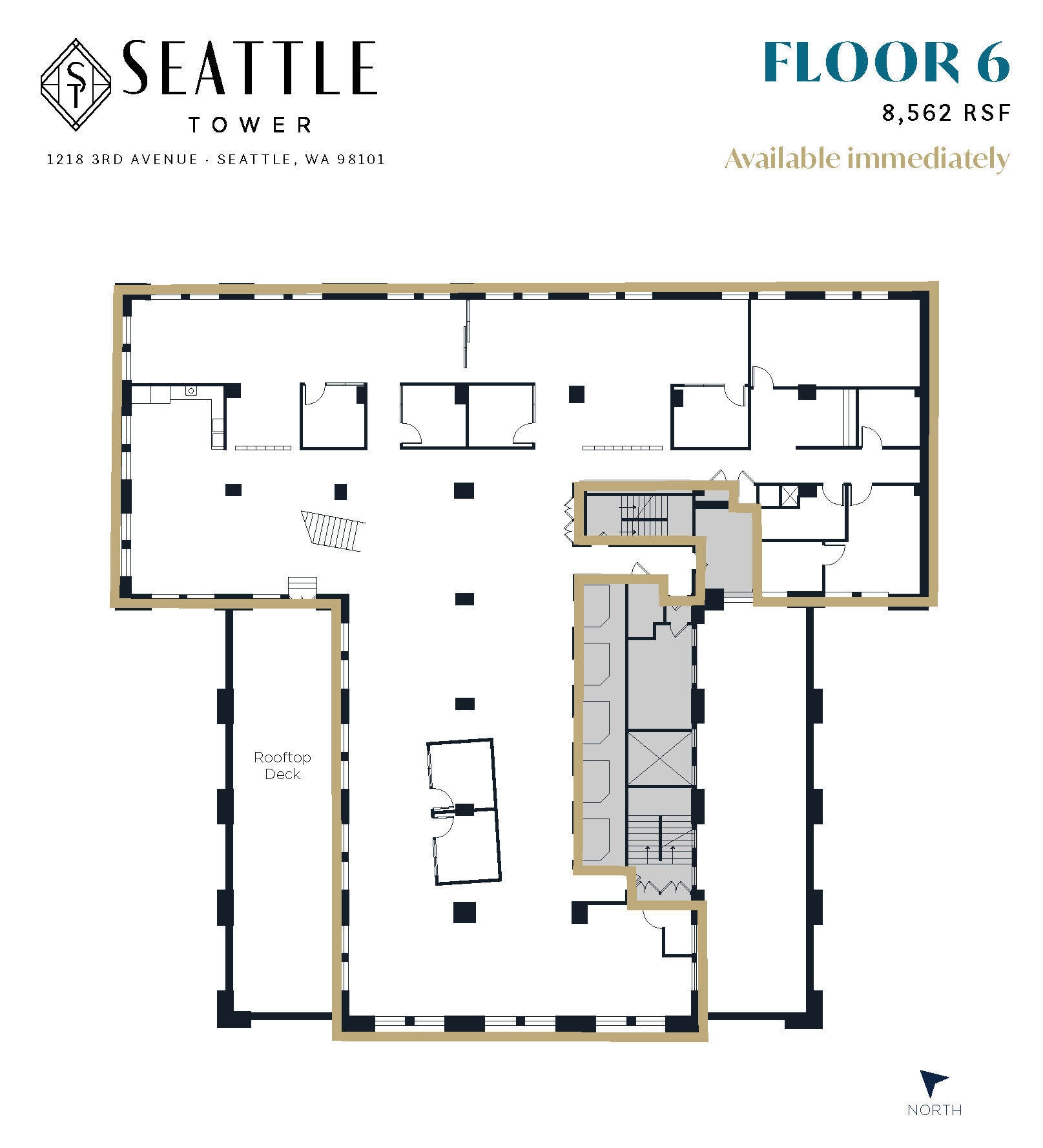 1218 3rd Ave, Seattle, WA à louer Plan d’étage– Image 1 sur 1